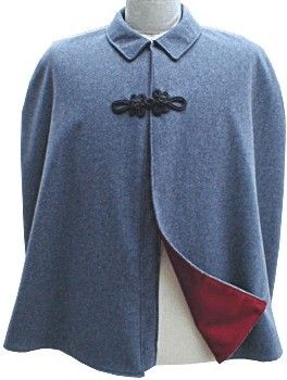 Cadet Grey Wool w/Scarlet Wool Lining