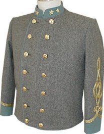 Lt. Colonel w/Standard Lapel, Branch Color Collar, Cuffs & Piped Edge in Medium Grey